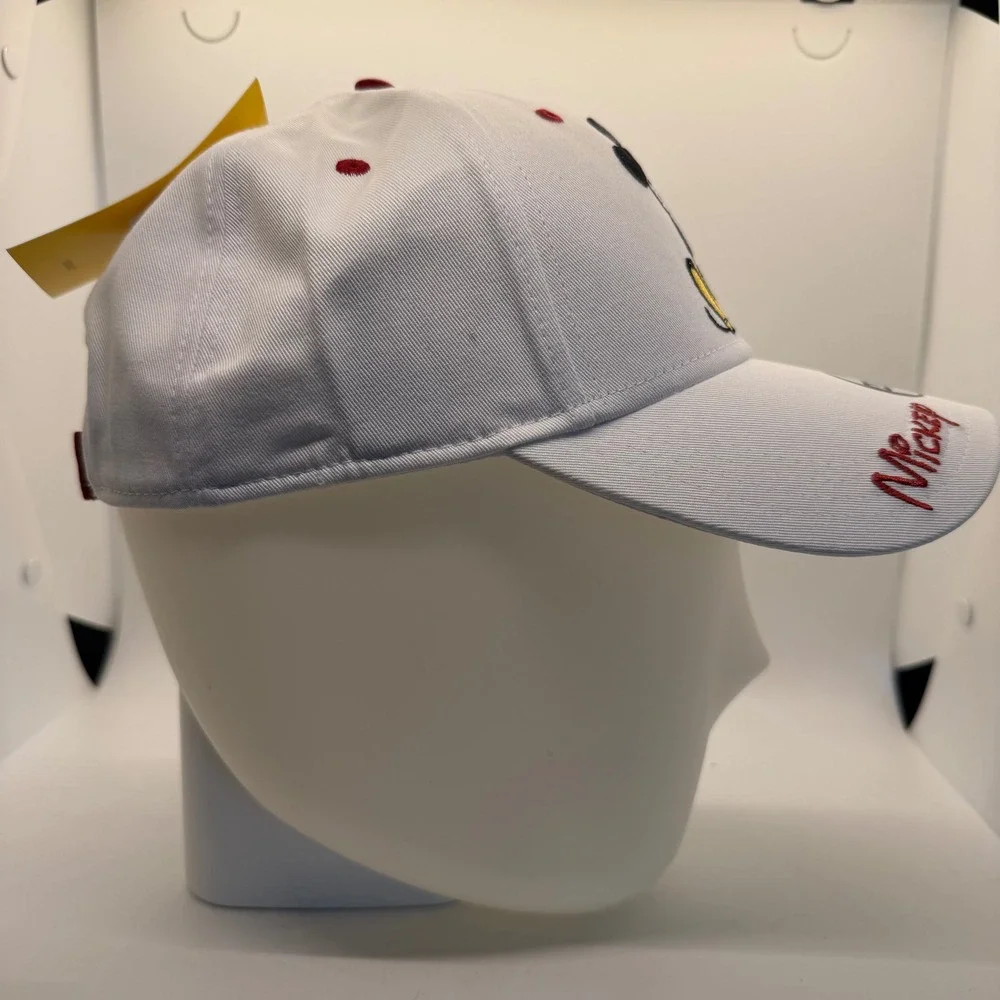 Disney Mickey Mouse 90 Years White Baseball Cap Hat Jerry Leigh Adult Adjustable